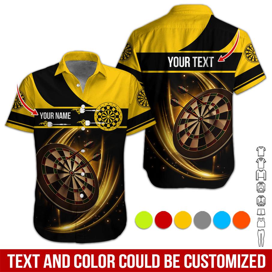 Customized Name & Text Darts Hawaiian Shirt, Personalized Darts Team Is My Life Hawaiian Shirts - Gift For Darts Lovers, Darts Players Uniforms