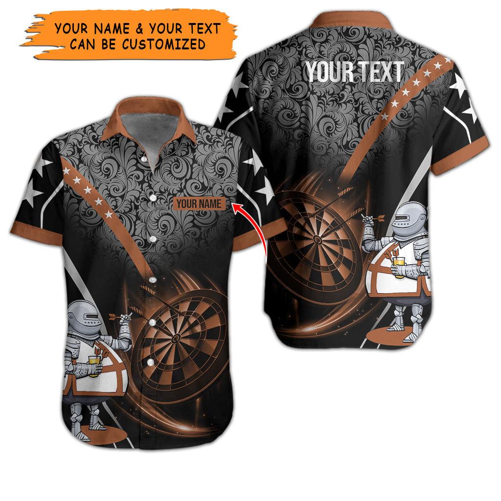 Customized Name & Text Darts Hawaiian Shirt, Personalized Name Darts Throwing Dad Hawaiian Shirts - Gift For Darts Lovers, Darts Players Uniforms - Image 2