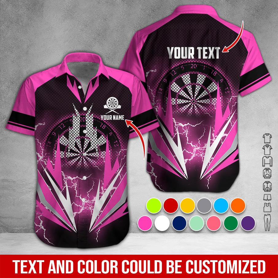 Customized Name & Text Darts Hawaiian Shirt, Thunder Lighting Darts Personalized Darts Hawaiian Shirts - Gift For Darts Lovers, Darts Players Uniforms - Image 7