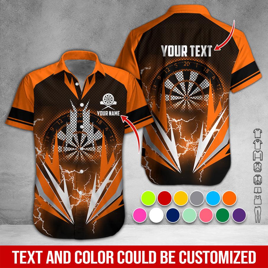 Customized Name & Text Darts Hawaiian Shirt, Thunder Lighting Darts Personalized Darts Hawaiian Shirts - Gift For Darts Lovers, Darts Players Uniforms - Image 8