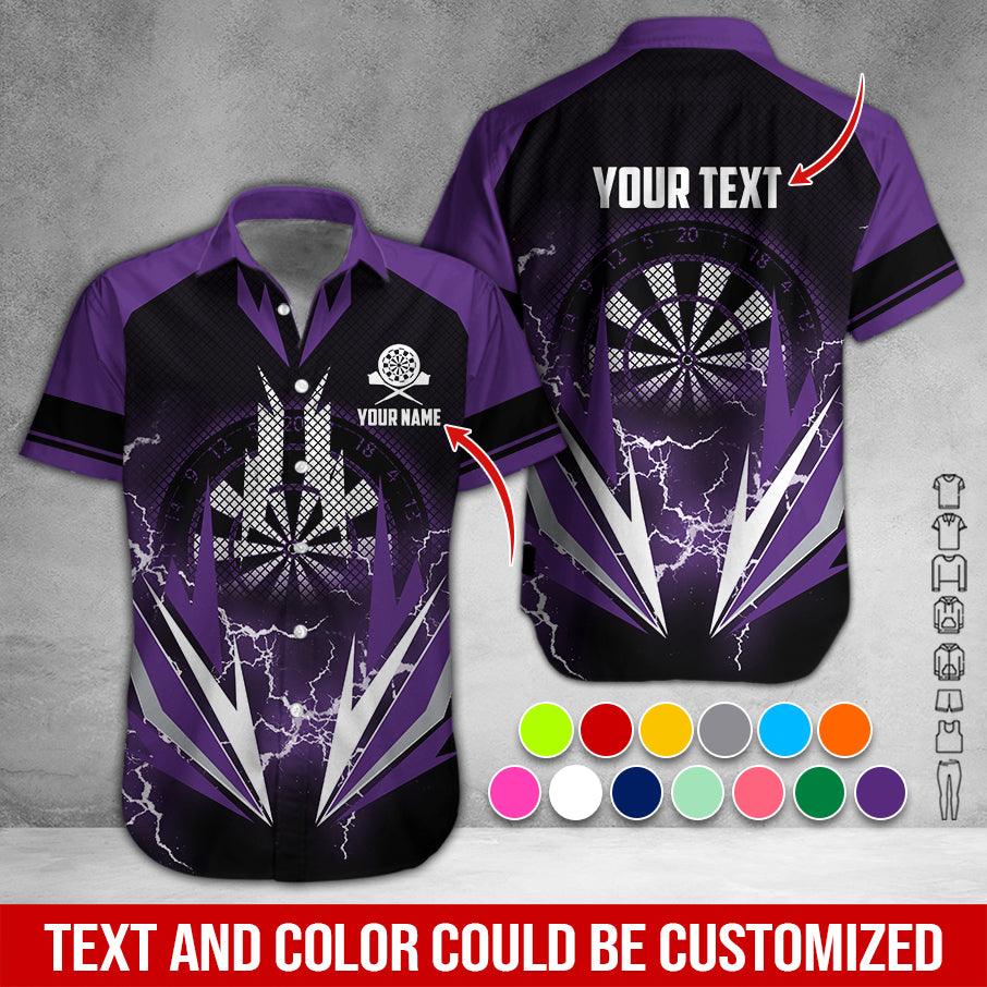 Customized Name & Text Darts Hawaiian Shirt, Thunder Lighting Darts Personalized Darts Hawaiian Shirts - Gift For Darts Lovers, Darts Players Uniforms - Image 9