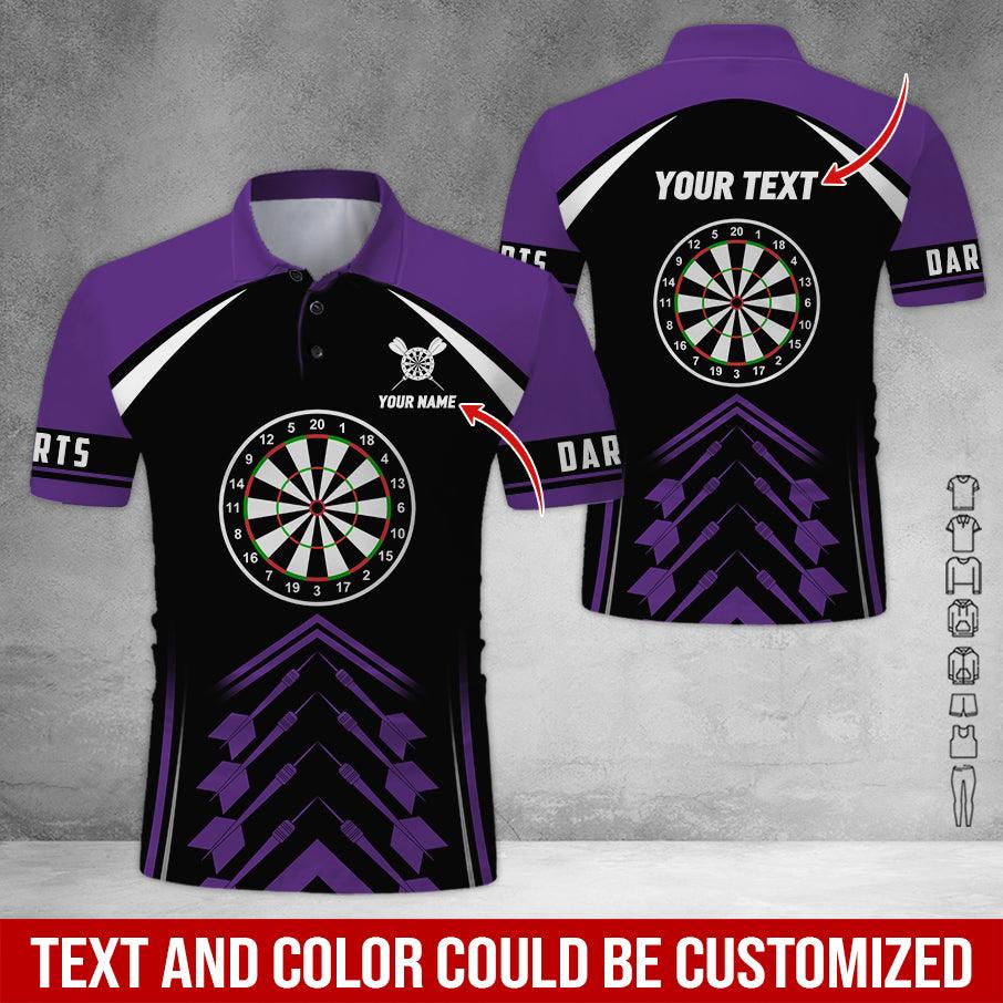 Customized Name & Text Darts Polo Shirts, Personalized Name Darts Team Uniforms Polo Shirt For Men & Women - Gift For Darts Lovers, Darts Players
