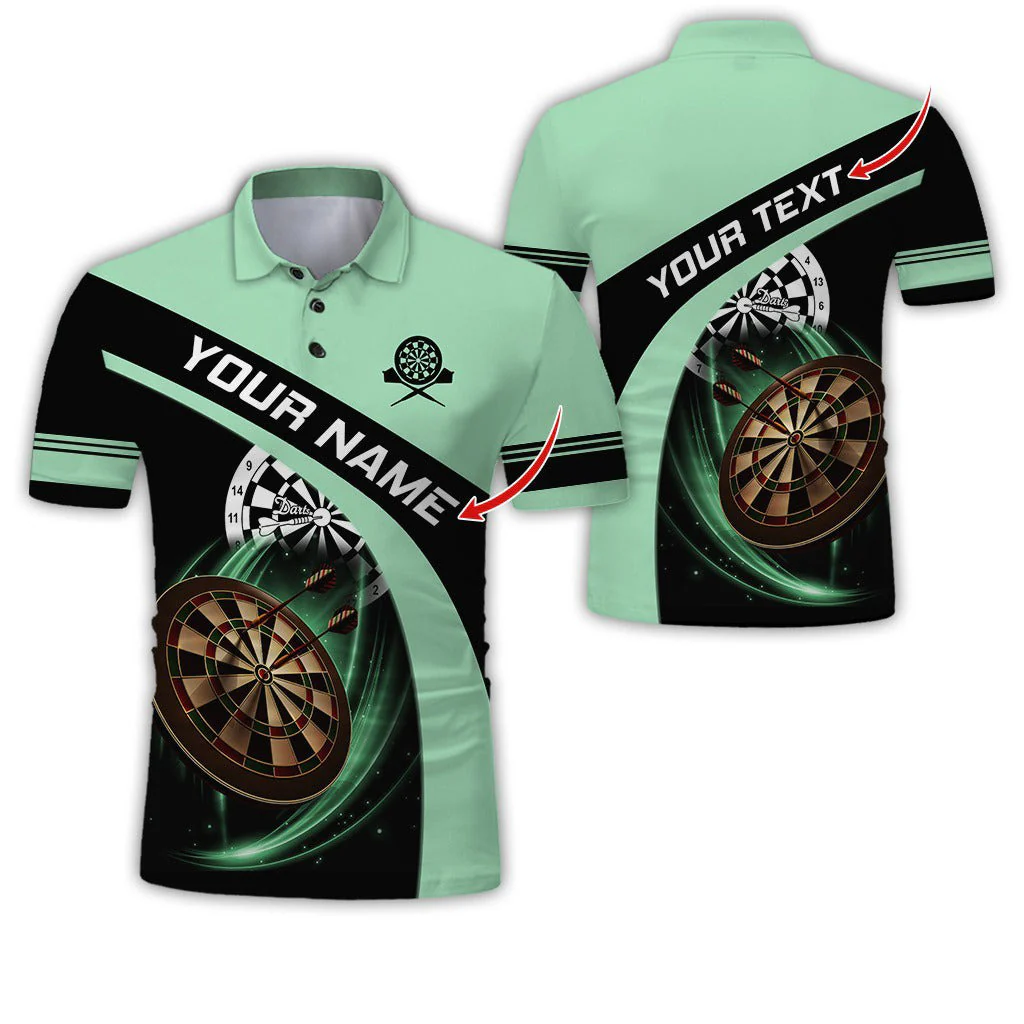 Customized Name & Text Darts Polo Shirt, Dartboard Play Personalized Name Darts Team Polo Shirt For Men - Perfect Gift For Darts Lovers, Darts Players - Image 7