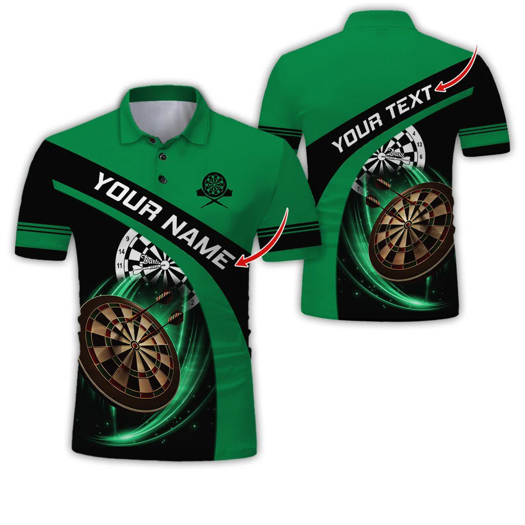 Customized Name & Text Darts Polo Shirt, Dartboard Play Personalized Name Darts Team Polo Shirt For Men - Perfect Gift For Darts Lovers, Darts Players - Image 8