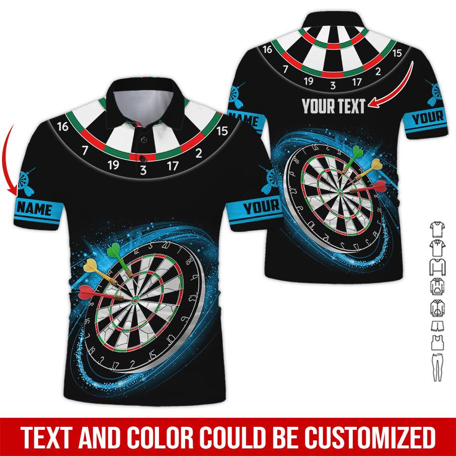 Customized Name & Text Darts Polo Shirt, Darts Personalized Name Darts Polo Shirt For Men - Perfect Gift For Darts Lovers, Darts Players - Image 2