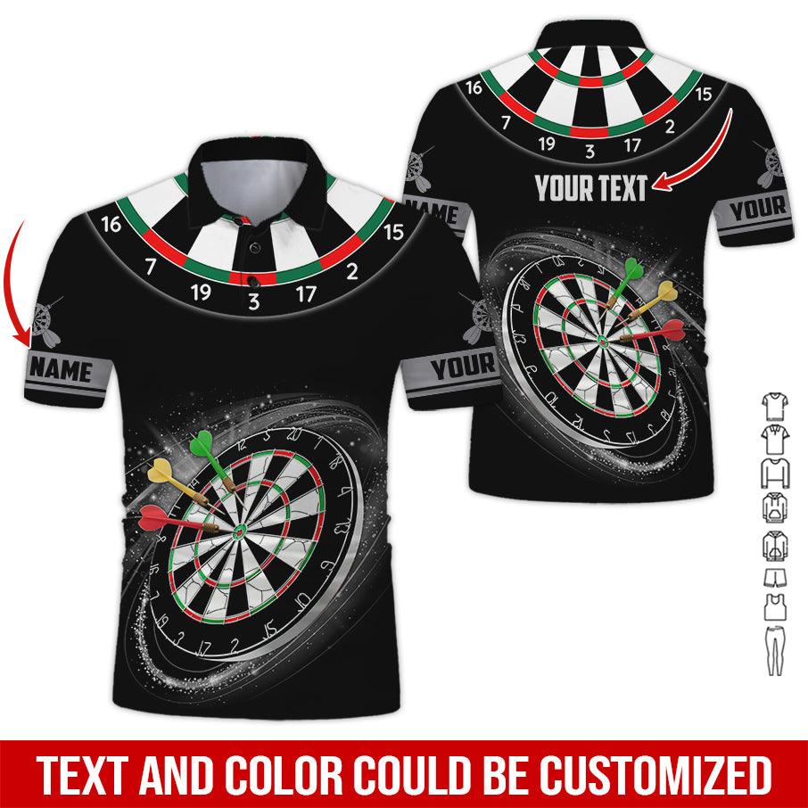 Customized Name & Text Darts Polo Shirt, Darts Personalized Name Darts Polo Shirt For Men - Perfect Gift For Darts Lovers, Darts Players - Image 4