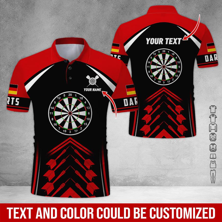 Customized Name & Text Darts Polo Shirt, Germany Flag Personalized Name Darts Polo Shirt For Men - Perfect Gift For Darts Lovers, Darts Players - Image 5