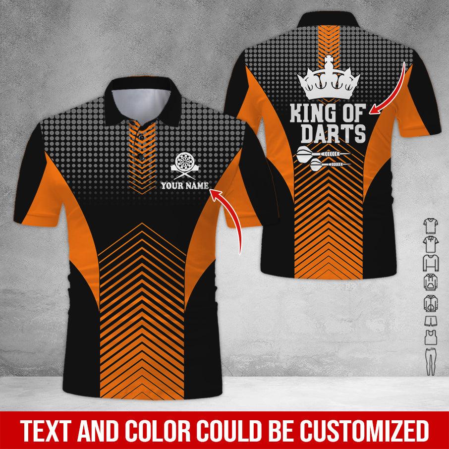 Customized Name & Text Darts Polo Shirt, King Of Darts Personalized Darts Polo Shirt For Men - Perfect Gift For Darts Lovers, Darts Players - Image 7