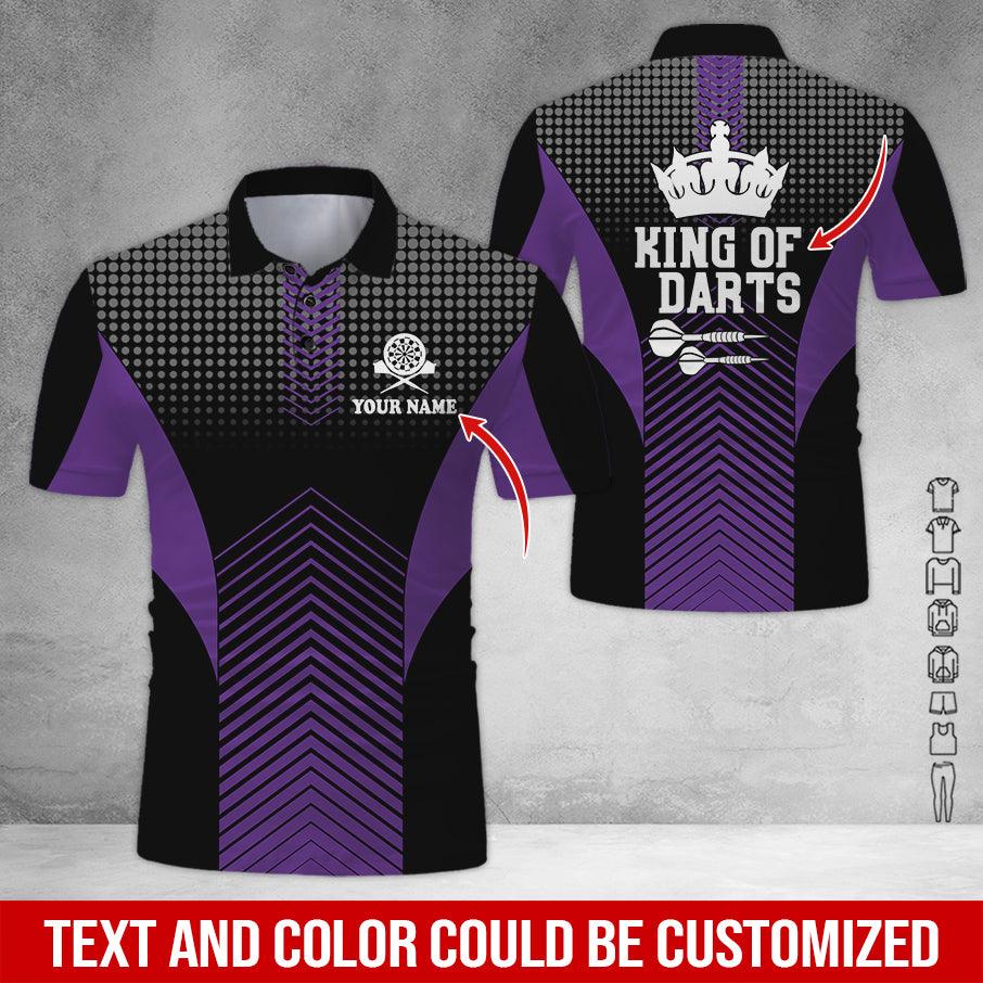 Customized Name & Text Darts Polo Shirt, King Of Darts Personalized Darts Polo Shirt For Men - Perfect Gift For Darts Lovers, Darts Players - Image 8