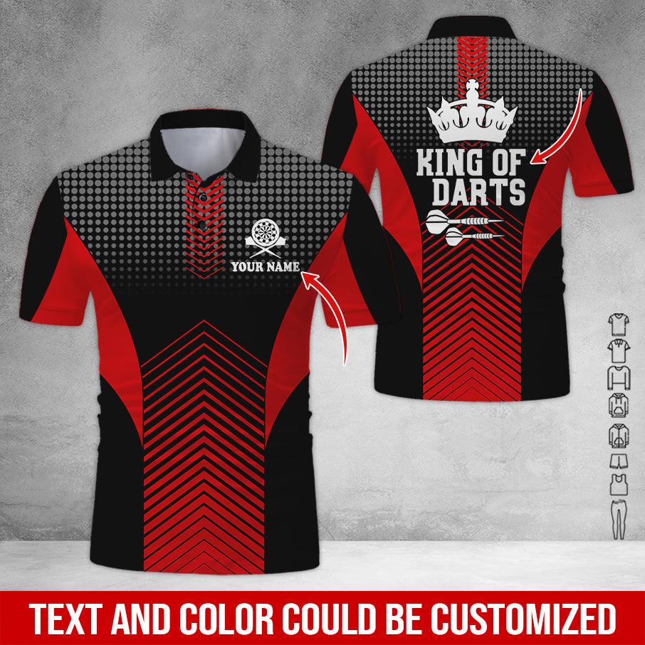 Customized Name & Text Darts Polo Shirt, King Of Darts Personalized Darts Polo Shirt For Men - Perfect Gift For Darts Lovers, Darts Players - Image 9