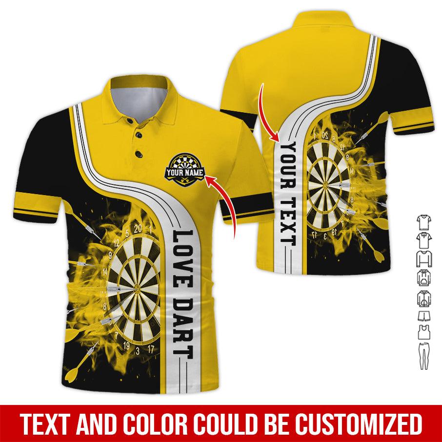 Customized Name & Text Darts Polo Shirt, Love Darts Personalized Name Darts Polo Shirt For Men - Perfect Gift For Darts Lovers, Darts Players - Image 12