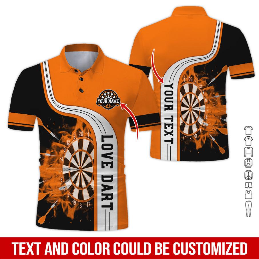 Customized Name & Text Darts Polo Shirt, Love Darts Personalized Name Darts Polo Shirt For Men - Perfect Gift For Darts Lovers, Darts Players - Image 8