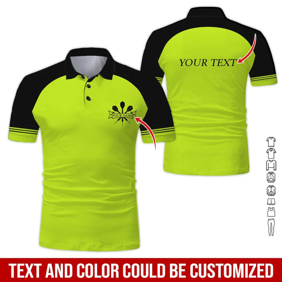 Customized Name & Text Darts Polo Shirt, Personalized Darts Polo Shirt For Darts Team - Perfect Gift For Darts Lovers, Darts Players - Image 4