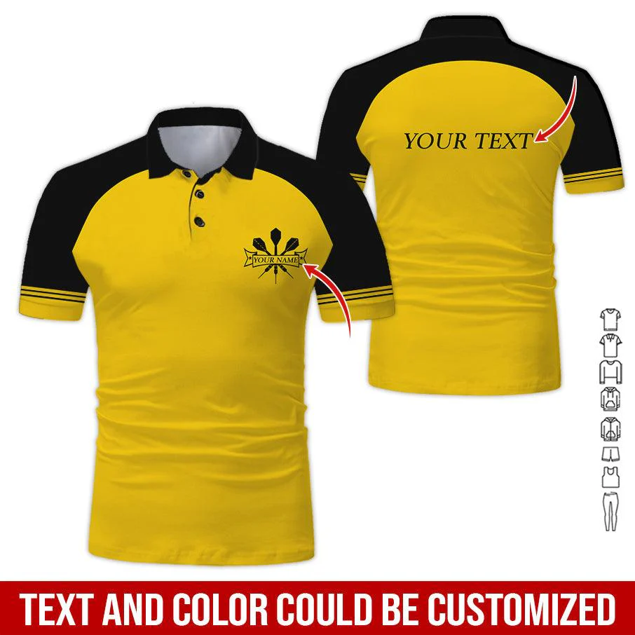 Customized Name & Text Darts Polo Shirt, Personalized Darts Polo Shirt For Darts Team - Perfect Gift For Darts Lovers, Darts Players - Image 7