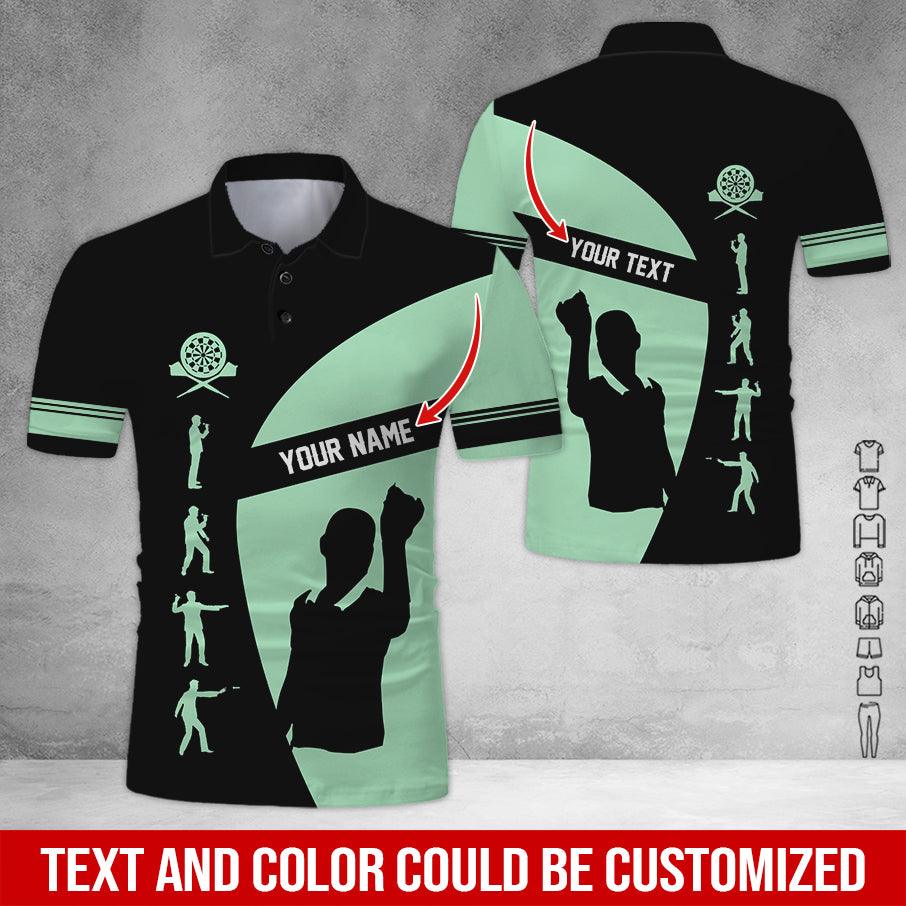Customized Name & Text Darts Polo Shirt, Personalized Darts Polo Shirt For Men - Perfect Gift For Darts Lovers, Darts Team Players - Image 2