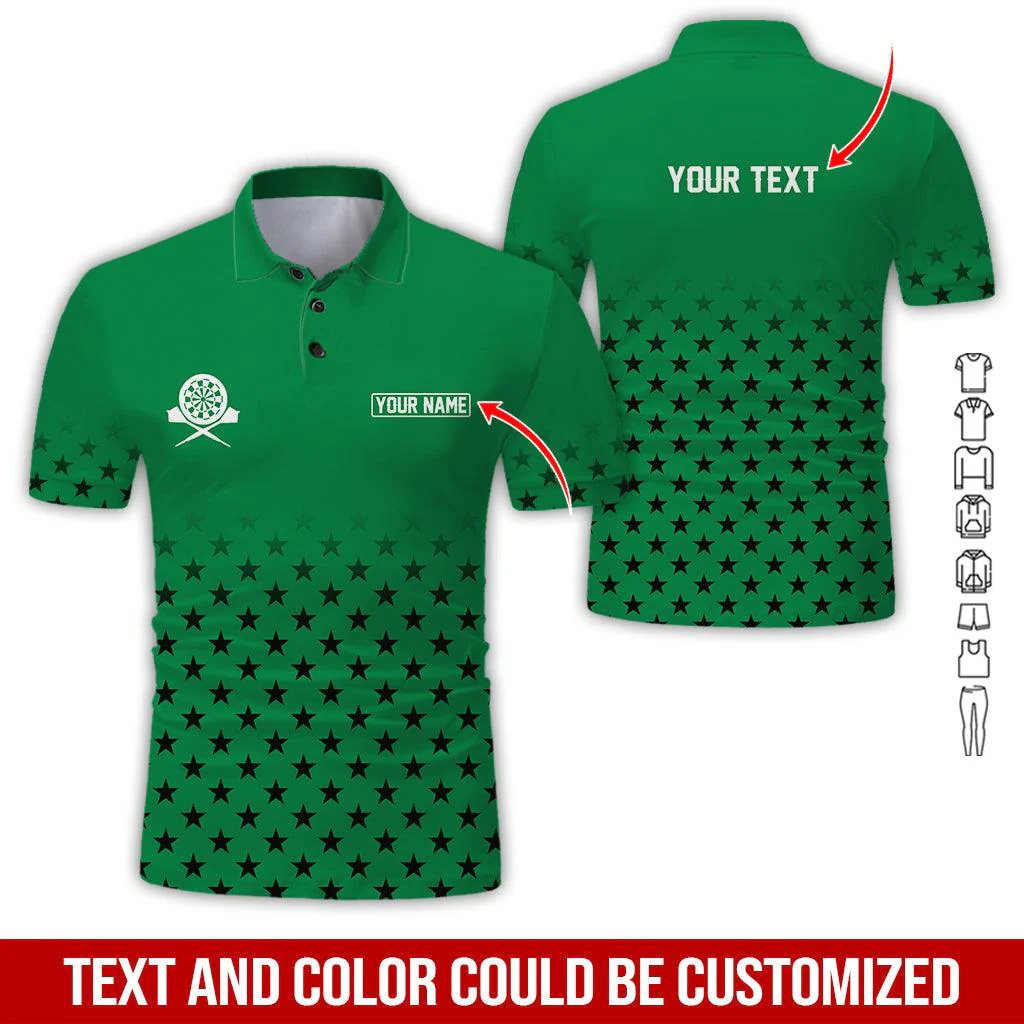 Customized Name & Text Darts Polo Shirt, Personalized Darts Team Polo Shirt For Men - Perfect Gift For Darts Lovers, Darts Players - Image 5