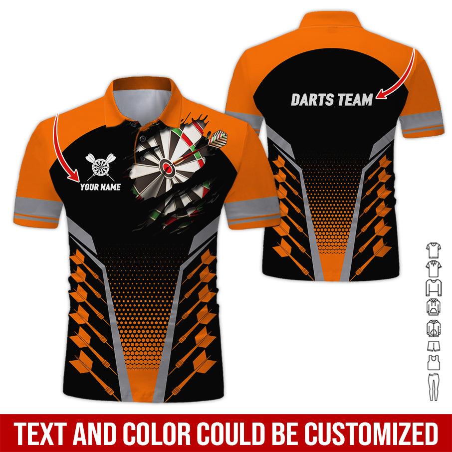 Customized Name & Text Darts Polo Shirt, Personalized Darts Team Polo Shirt For Men - Perfect Gift For Darts Lovers, Darts Players - Image 3