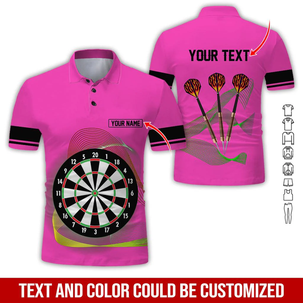 Customized Name & Text Darts Polo Shirt, Personalized Darts Uniforms Polo Shirt For Men - Perfect Gift For Darts Lovers, Darts Team Players - Image 10