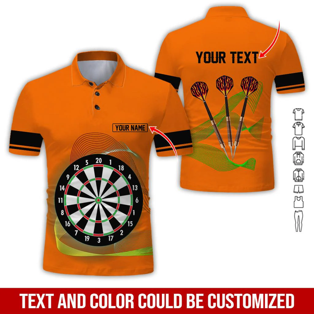 Customized Name & Text Darts Polo Shirt, Personalized Darts Uniforms Polo Shirt For Men - Perfect Gift For Darts Lovers, Darts Team Players - Image 11