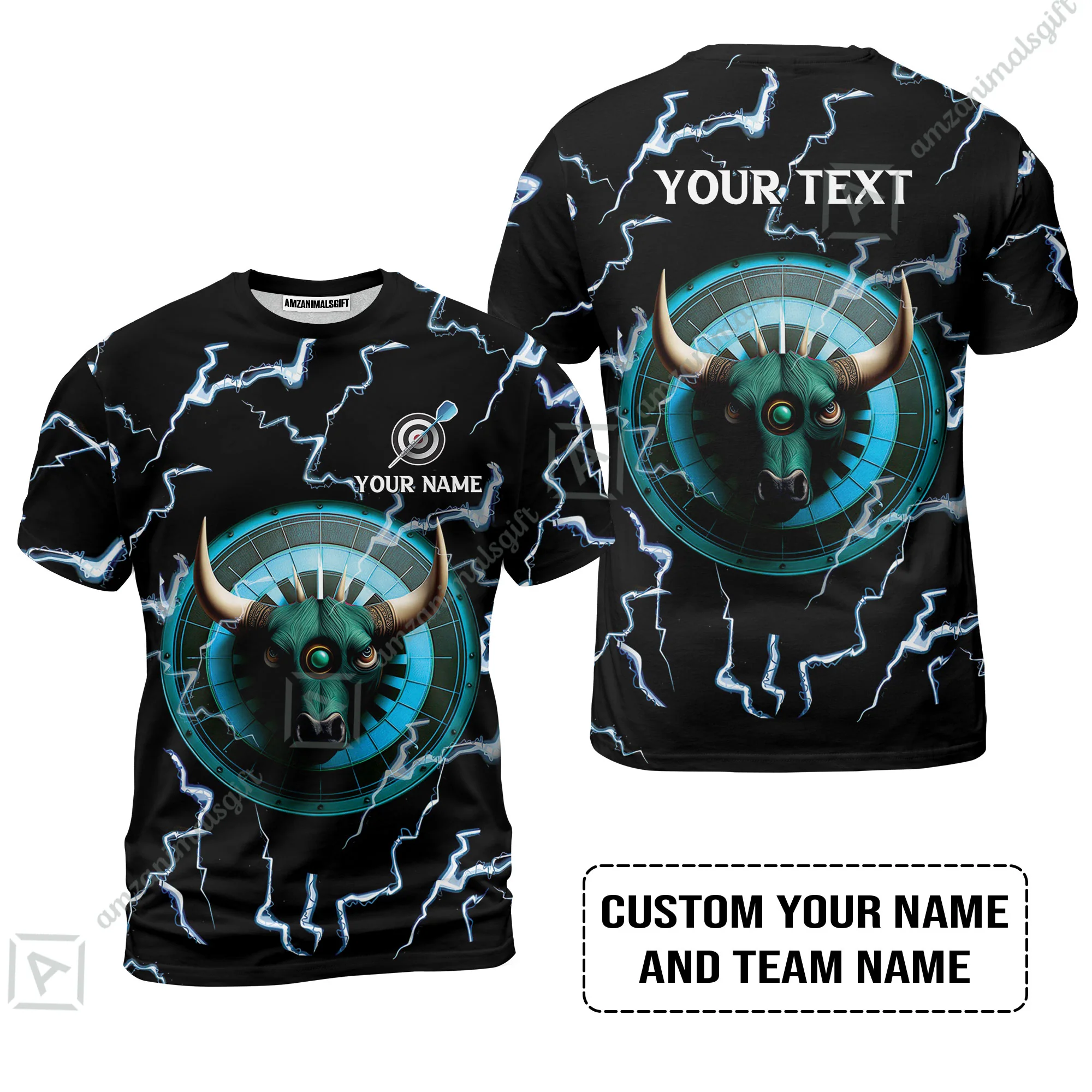 Customized Name & Text Darts Polo Shirt, Personalized Name Bullseye Dartboard Polo Shirt - Image 8