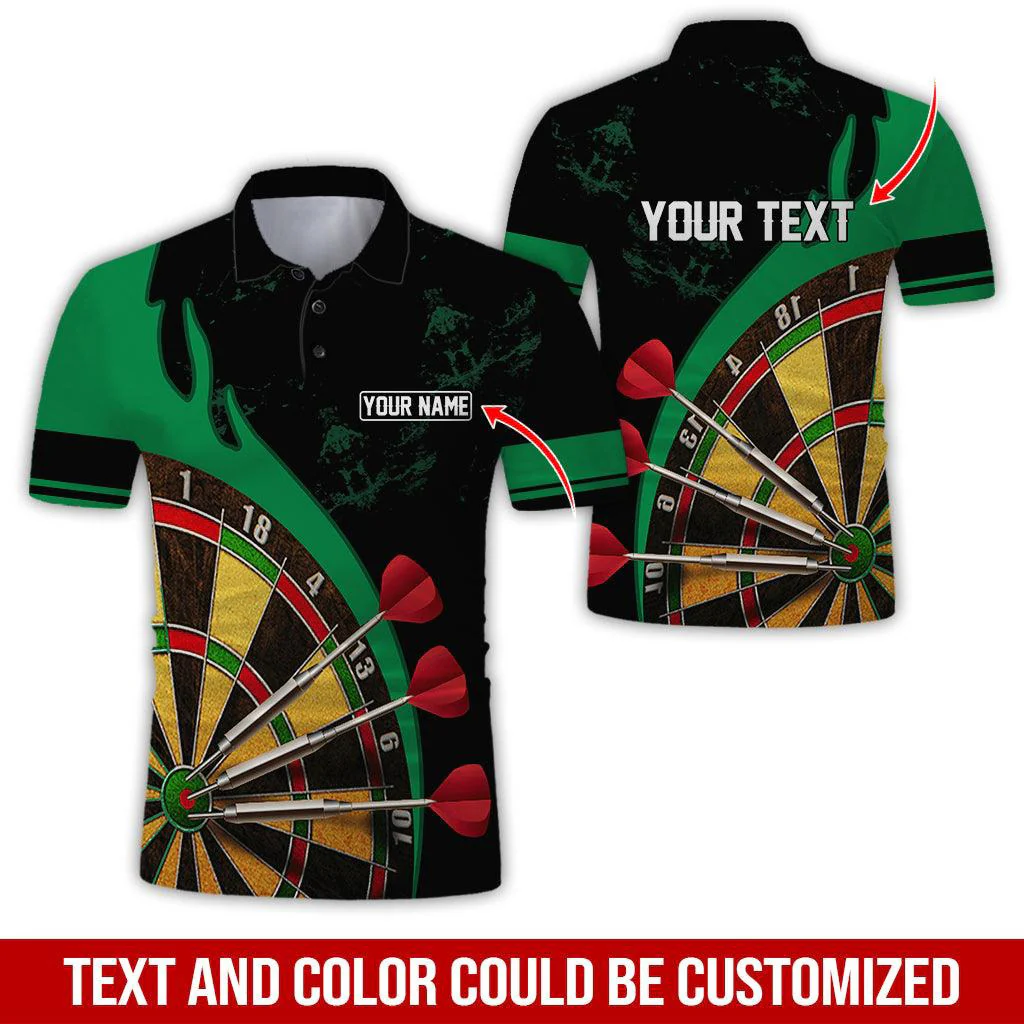 Customized Name & Text Darts Polo Shirt, Personalized Name Dartboard Uniforms Polo Shirt For Men - Perfect Gift For Darts Lovers, Darts Team Players - Image 8