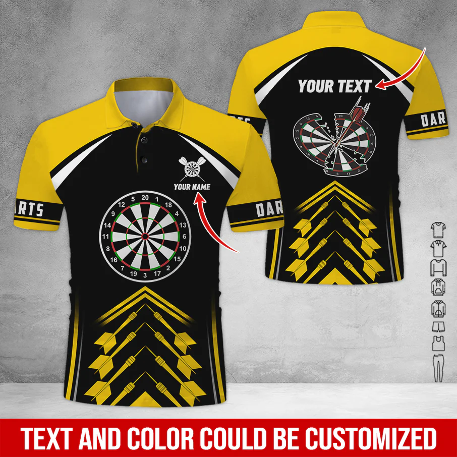 Customized Name & Text Darts Polo Shirt, Personalized Name Darts Is My Life Polo Shirt For Men - Perfect Gift For Darts Lovers, Darts Players - Image 11