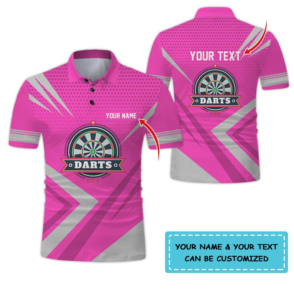 Customized Name & Text Darts Polo Shirt, Personalized Name Darts Polo Shirt For Men - Perfect Gift For Darts Lovers, Darts Players Uniforms - Image 11