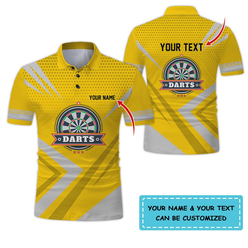 Customized Name & Text Darts Polo Shirt, Personalized Name Darts Polo Shirt For Men - Perfect Gift For Darts Lovers, Darts Players Uniforms - Image 5