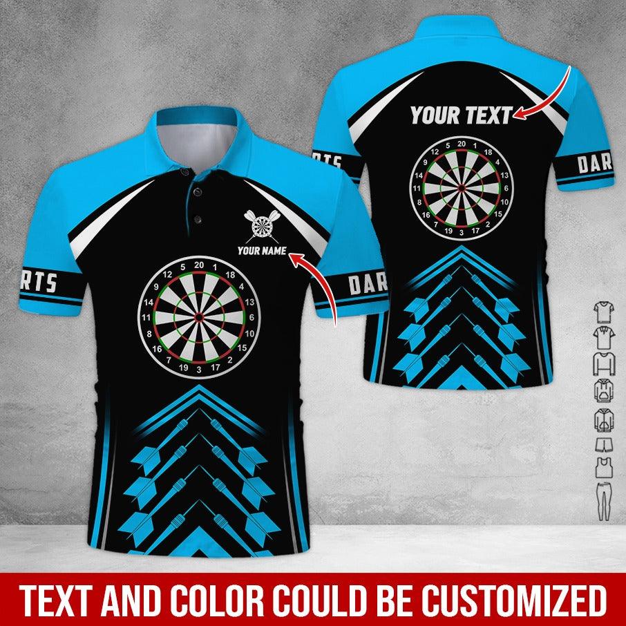 Customized Name & Text Darts Polo Shirt, Personalized Name Darts Team Polo Shirt For Men - Perfect Gift For Darts Lovers, Darts Players