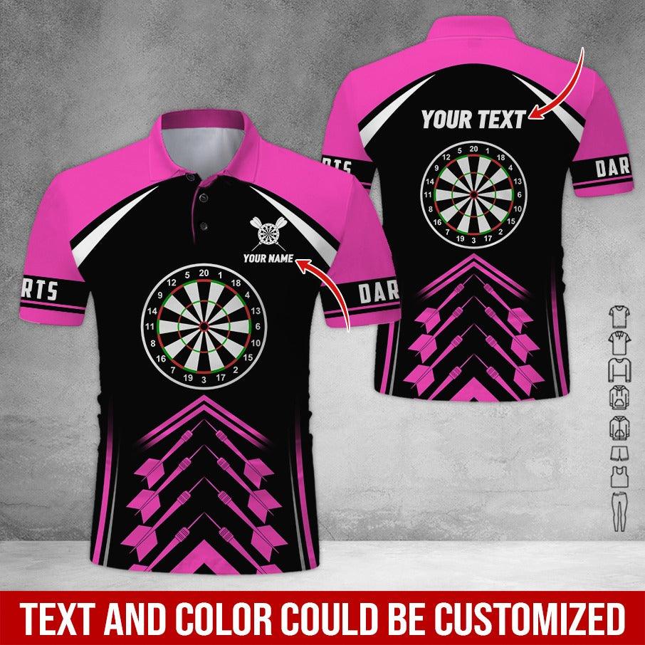 Customized Name & Text Darts Polo Shirt, Personalized Name Darts Team Polo Shirt For Men - Perfect Gift For Darts Lovers, Darts Players - Image 6