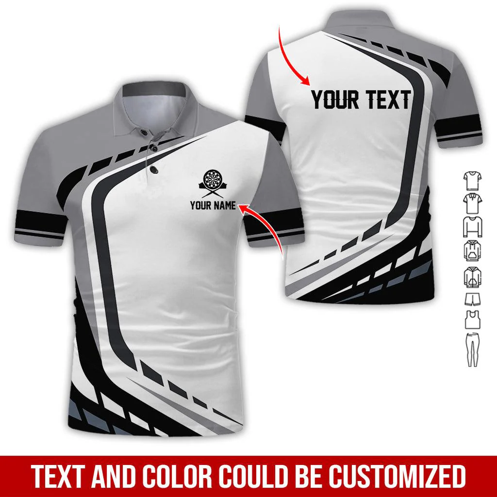 Customized Name & Text Darts Polo Shirt, Personalized Name Darts Uniforms Polo Shirt For Men - Perfect Gift For Darts Lovers, Darts Team Players - Image 13