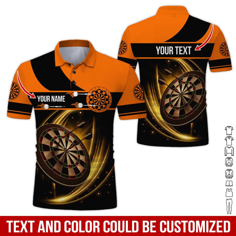 Customized Name & Text Darts Polo Shirts, Dartboard Personalized Name Darts Polo Shirt For Men - Perfect Gift For Darts Lovers, Darts Players - Image 3