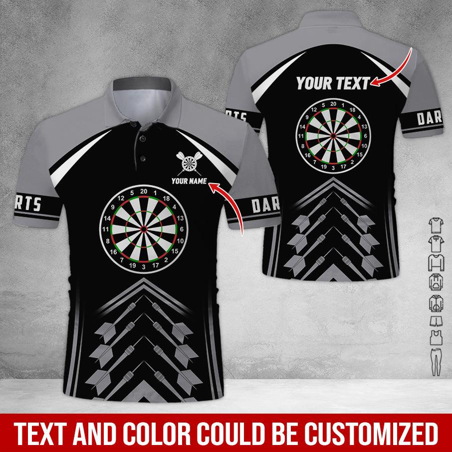 Customized Name & Text Darts Polo Shirts, Personalized Name Darts Team Uniforms Polo Shirt For Men & Women - Gift For Darts Lovers, Darts Players - Image 2