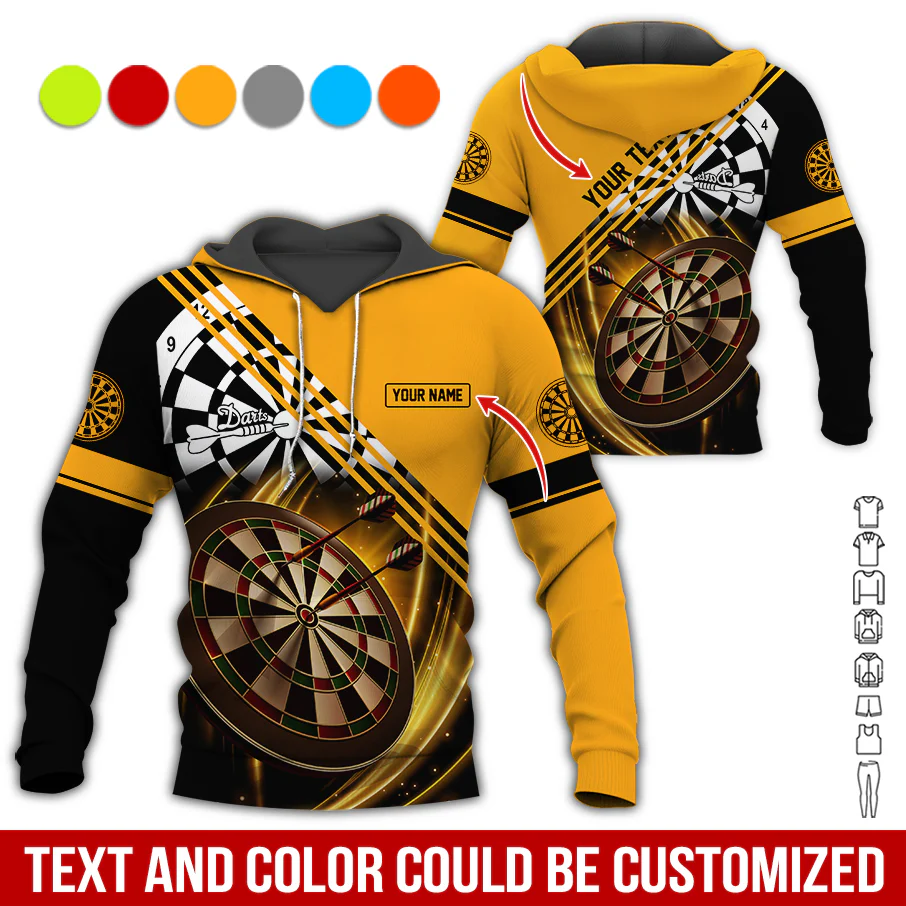 Customized Name & Text Darts Premium Hoodie, Custom Darts Team Hoodie For Men & Women, Perfect Gift For Darts Lovers, Friend, Family - Image 6