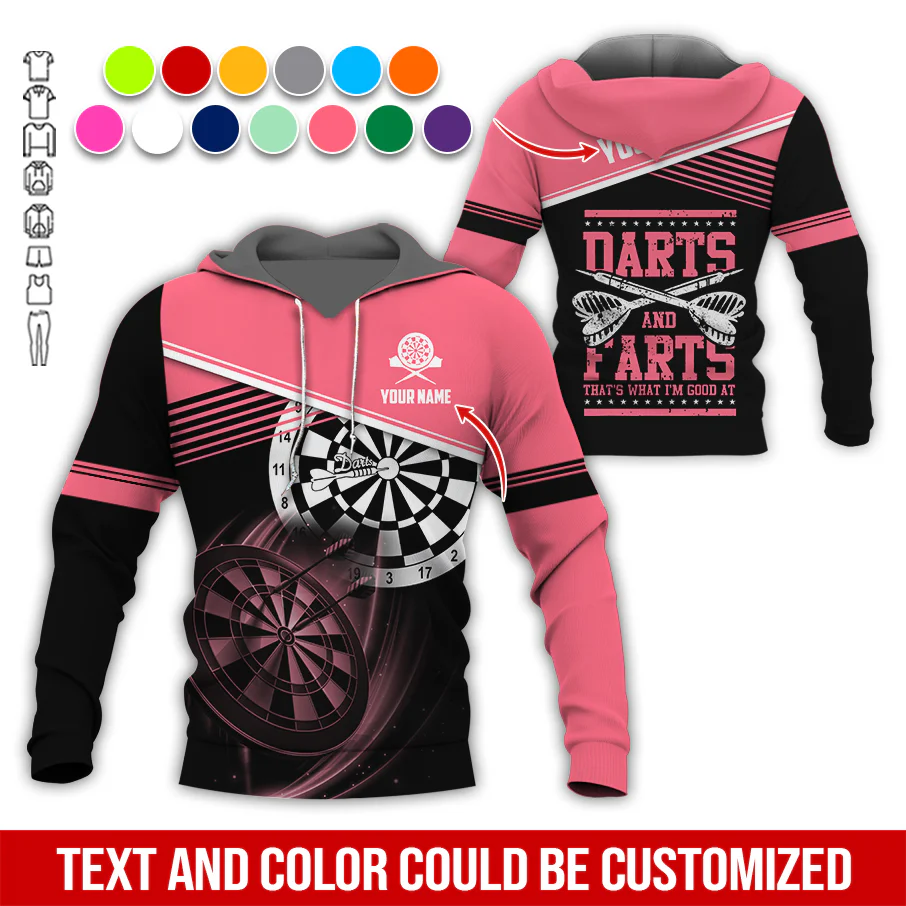 Customized Name & Text Darts Premium Hoodie, Darts & Darts That's What I'm Good At Hoodie, Perfect Gift For Darts Lovers, Darts Player - Image 9