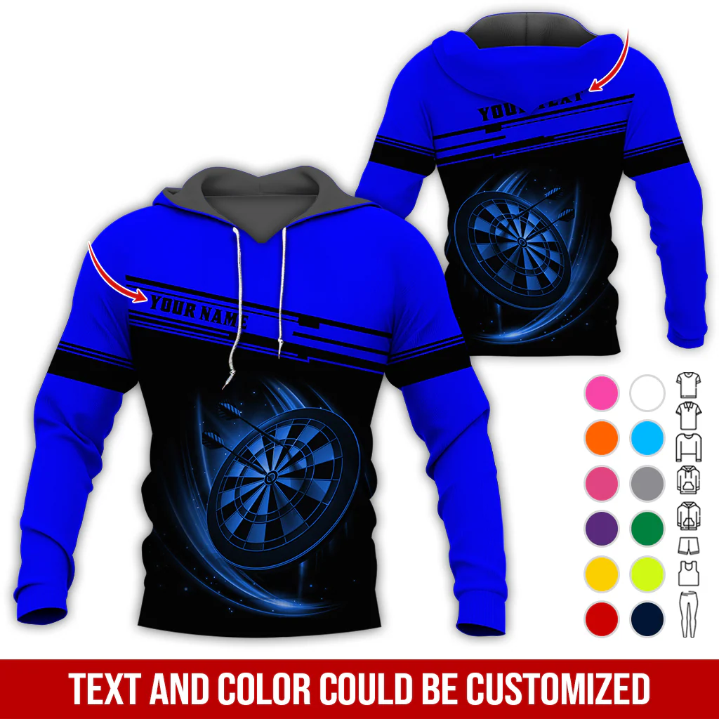 Customized Name & Text Darts Premium Hoodie, Darts Hoodie For Darts Lovers, Darts Players - Image 7
