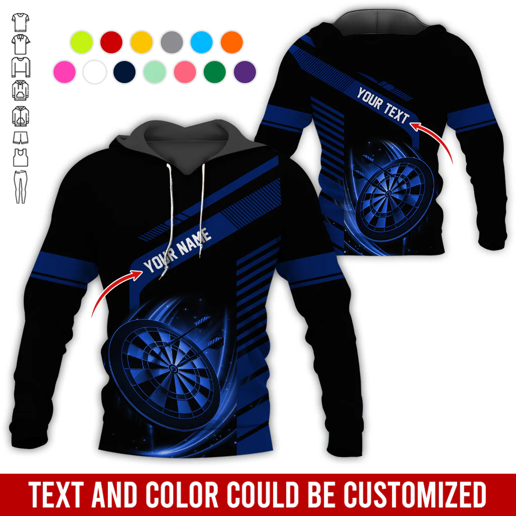 Customized Name & Text Darts Premium Hoodie, Throw Your Dart And Let It Fly, Perfect Gift For Darts Lovers, Friend, Family - Image 8
