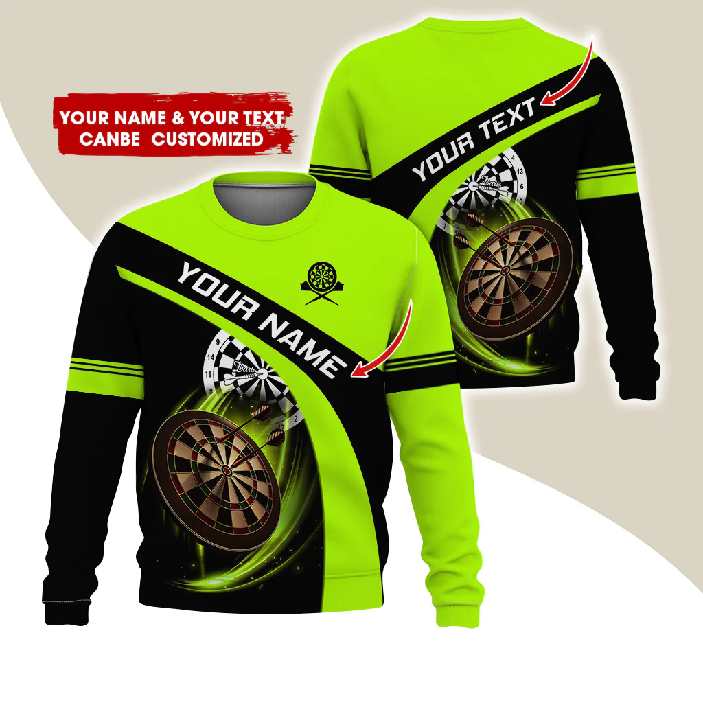 Customized Name & Text Darts Sweatshirt, Custom Darts Sweatshirt For Men & Women - Gift For Darts Lovers, Darts Players - Image 10
