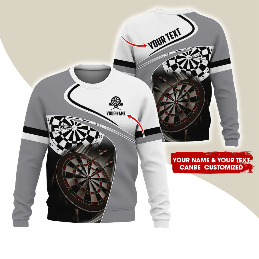 Customized Name & Text Darts Sweatshirt, Custom Darts Team Is My Life Sweatshirt For Men & Women - Gift For Darts Lovers, Darts Players - Image 5