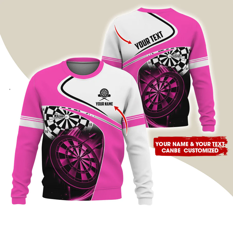 Customized Name & Text Darts Sweatshirt, Personalized Name & Text Darts Sweatshirt For Men & Women - Gift For Darts Lovers, Darts Players - Image 8