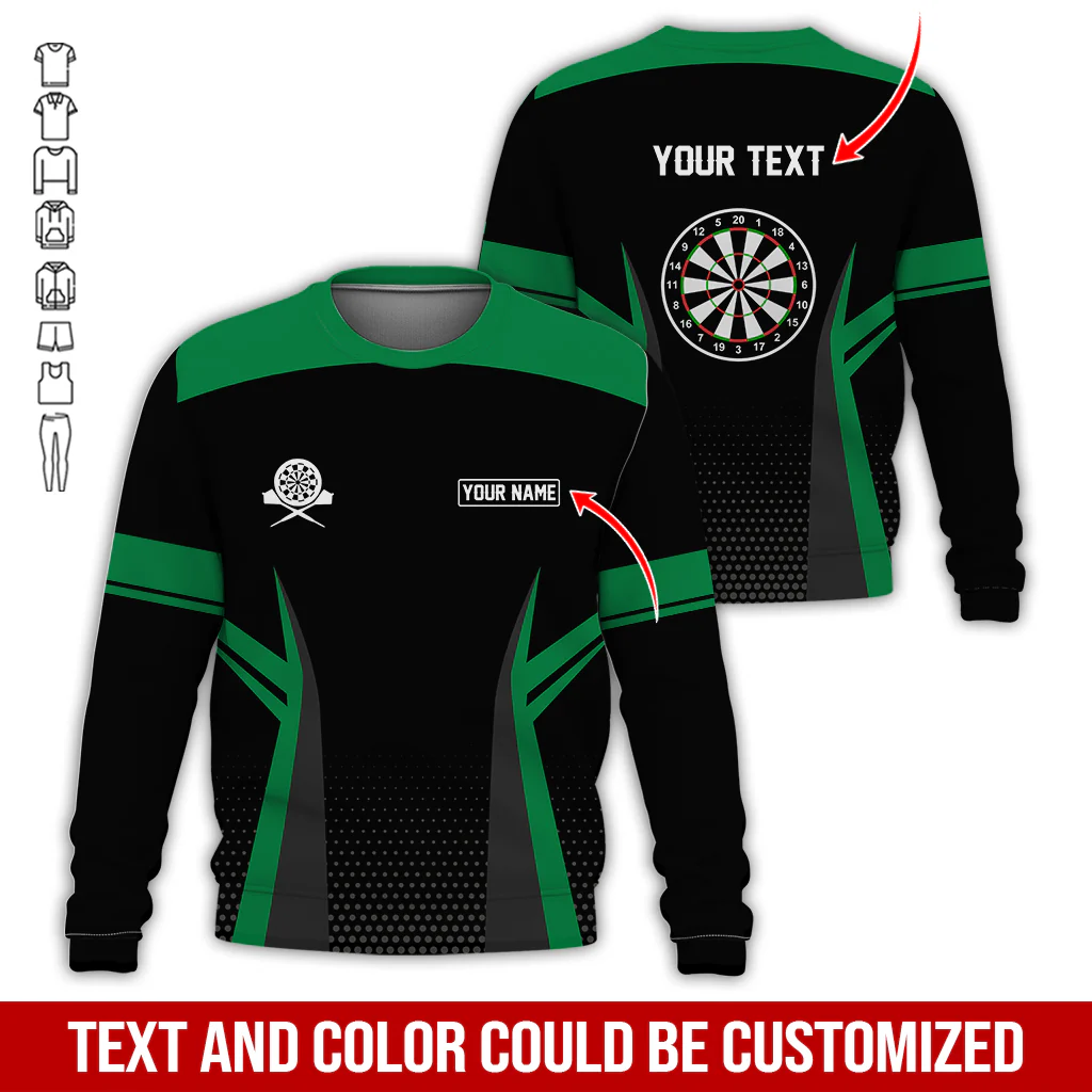 Customized Name & Text Darts Sweatshirt, Personalized Name & Text Darts Sweatshirt For Men & Women - Gift For Darts Lovers, Darts Players - Image 6