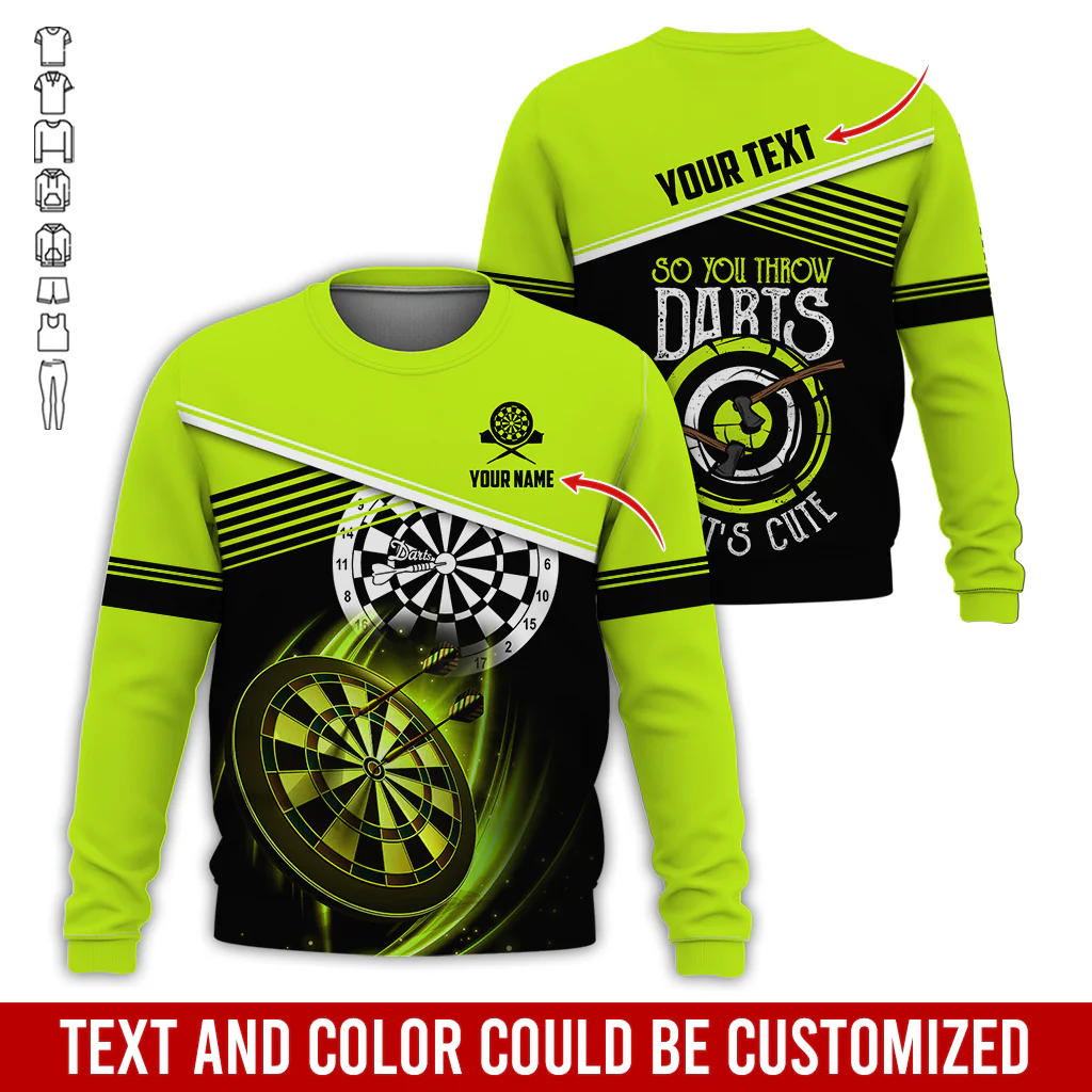 Customized Name & Text Darts Sweatshirt, Personalized So You Throw Darts Sweatshirt For Men & Women - Gift For Darts Lovers, Darts Players - Image 9