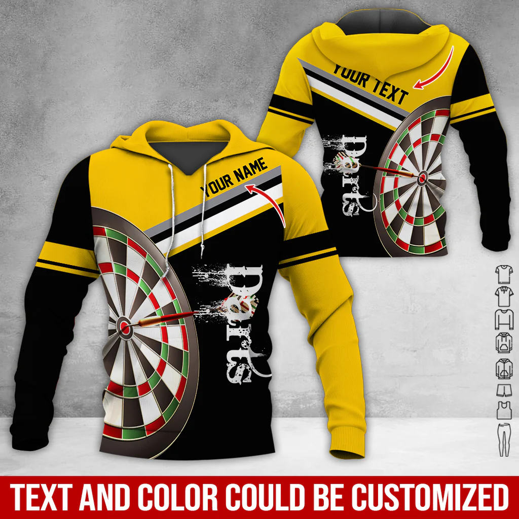 Customized Name & Your Text Darts Premium Hoodie, Darts Pattern Hoodie, Perfect Gift For Darts Lovers, Friend, Family - Image 6