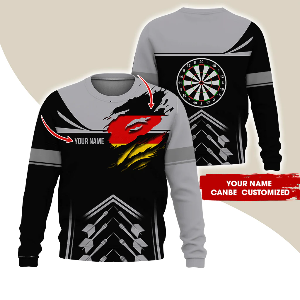 Customized National flag Darts Sweatshirt, National flag Darts Sweatshirt For Men & Women, Perfect Gift For Darts Lovers, Friend, Family - Image 2