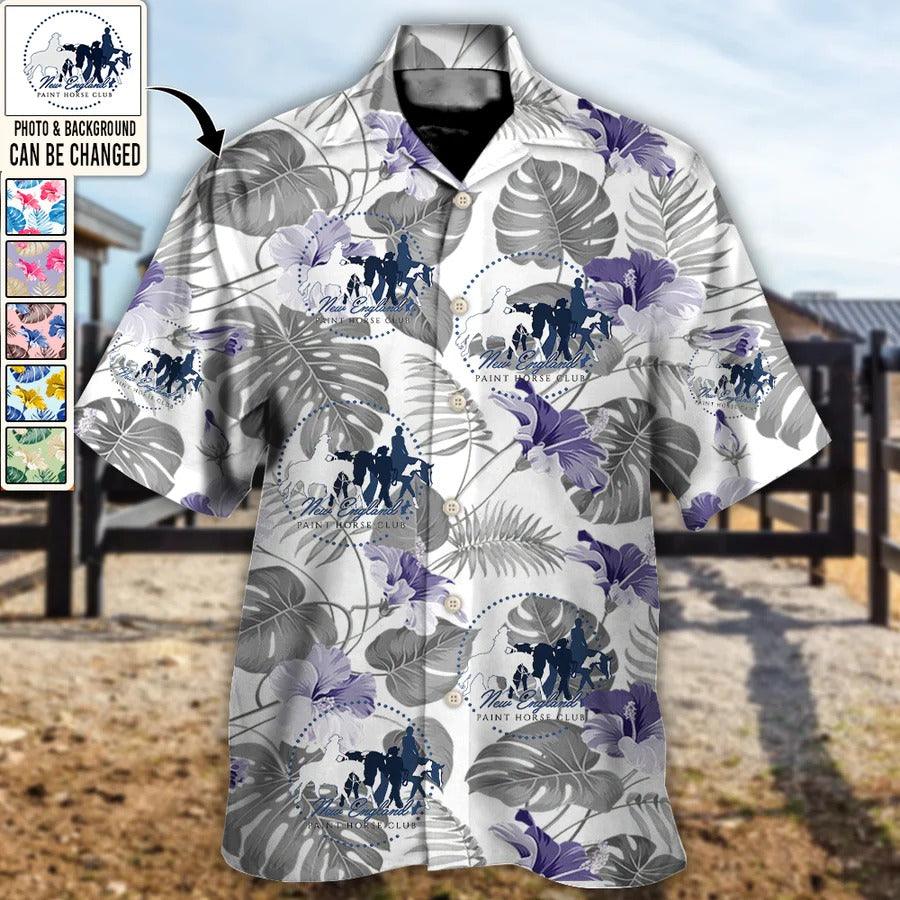 Customized Photo Horse Hawaiian Shirt For Summer - Horse Club You Want Tropical Style Custom Photo Hawaiian Shirt - Perfect Gift For Men, Horse Lovers