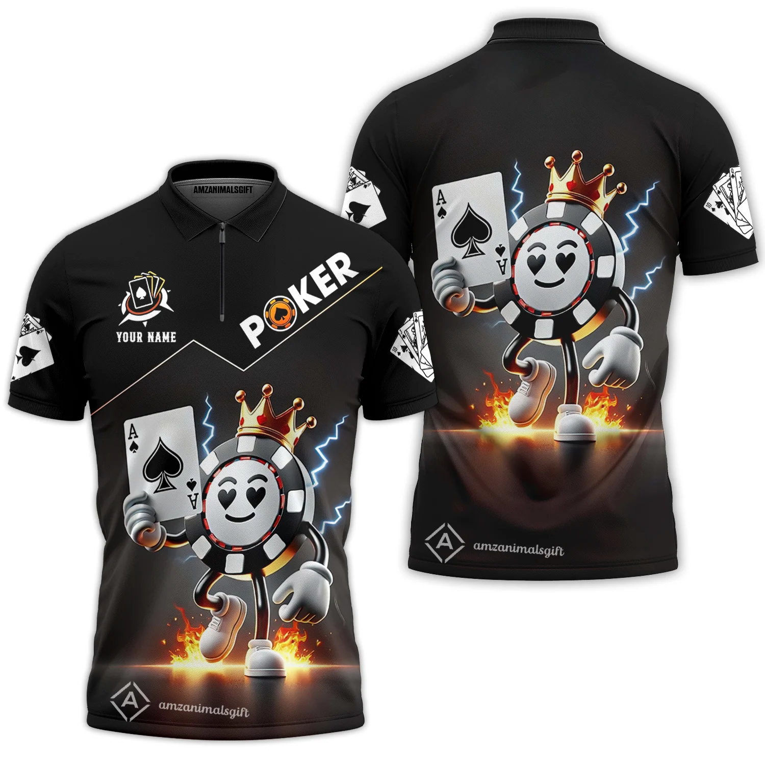 Customized Poker Shirt, King Of Poker Shirts, Perfect Outfit For Poker Players - Image 4