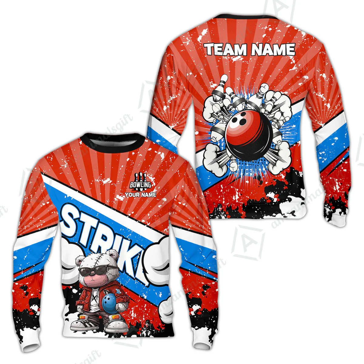 Customized Unisex Polo Shirt, Bowling Hip Hop Cartoon Design, Uniform Bowling - Personalized Name And Team Name - Image 39