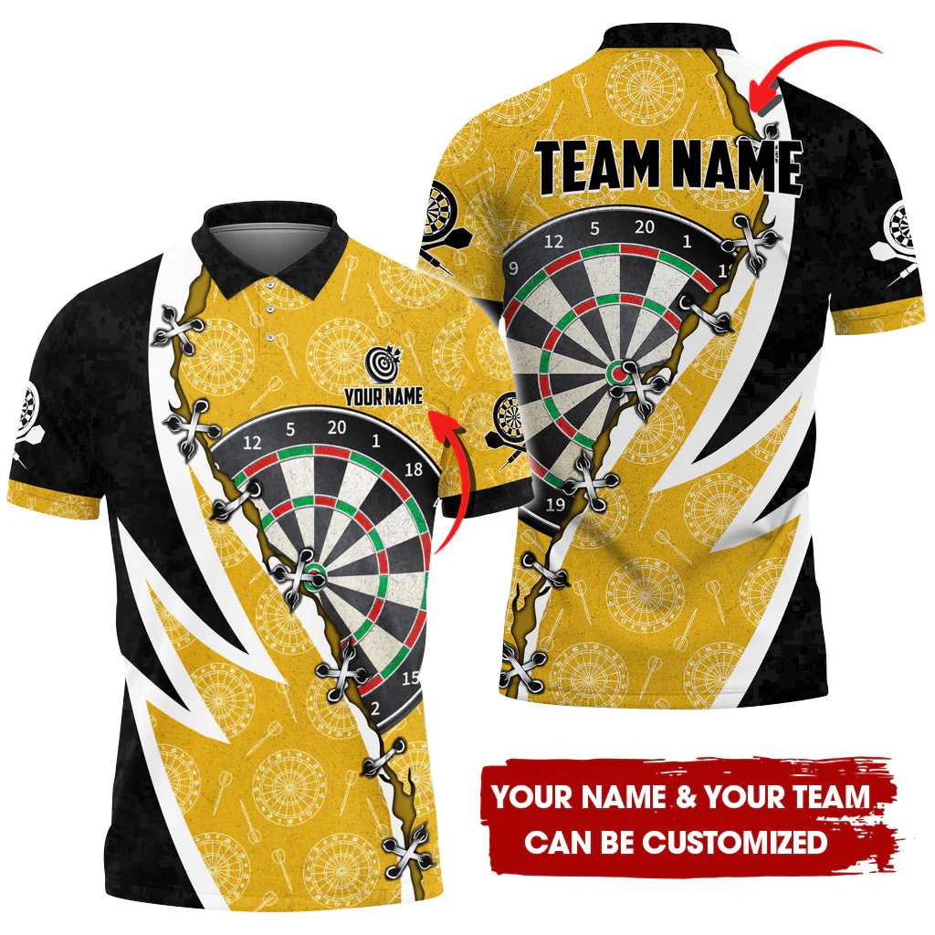 Customized Wing Darts Men Polo Shirt, Custom Darts For Team Polo Shirt For Men, Perfect Gift For Darts Lovers, Darts Players - Image 4