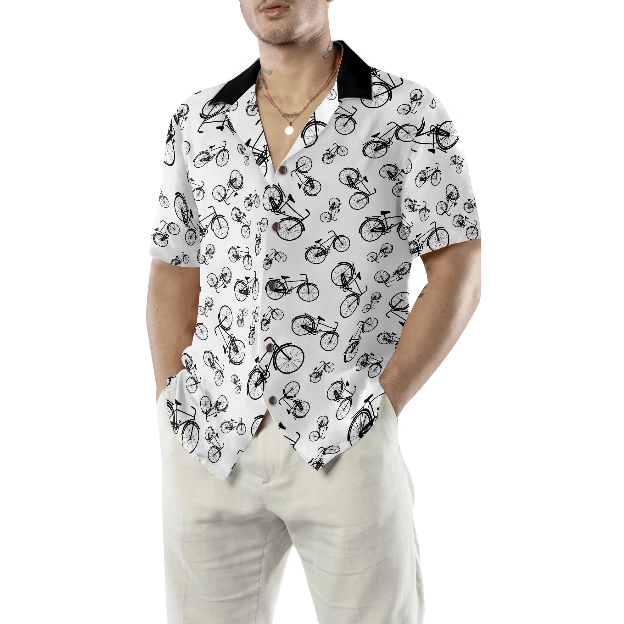 Cycling Ride Custom Name Hawaiian Shirt, Cycling Ride With Me, Personalized Colorful Summer Aloha Shirt For Men Women, Perfect Gift For Friend - Image 5