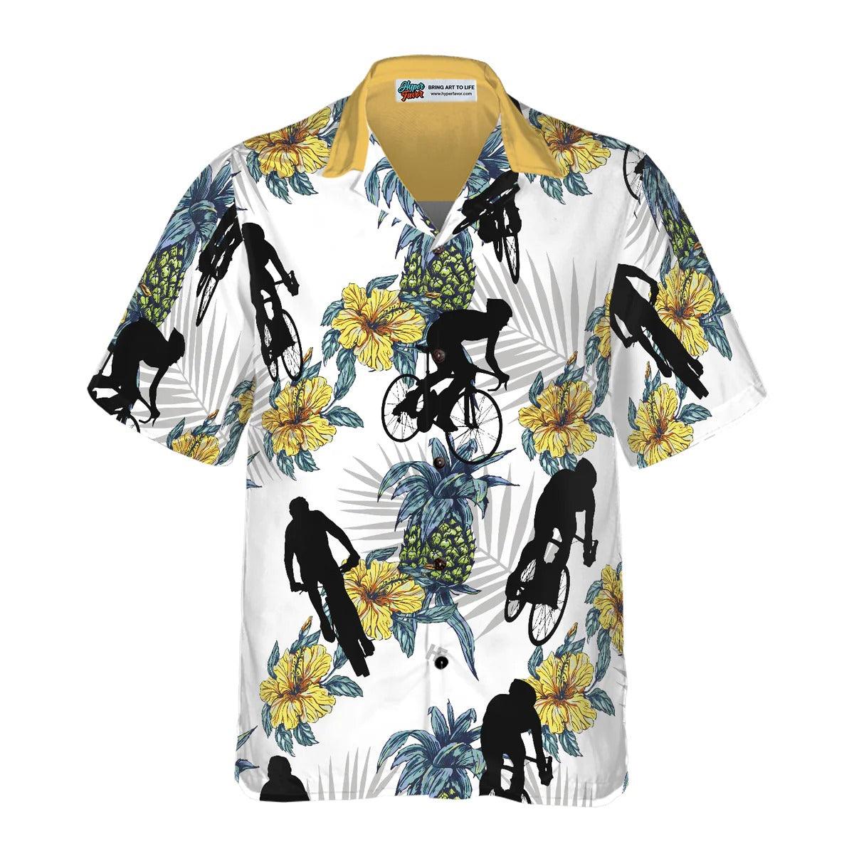 Cycling Ride With Me Custom Hawaiian Shirt, Cycling Hawaiian Shirt, Custom Aloha Shirt - Perfect Gift For Men, Women, Husband, Wife, Friend, Family - Image 2